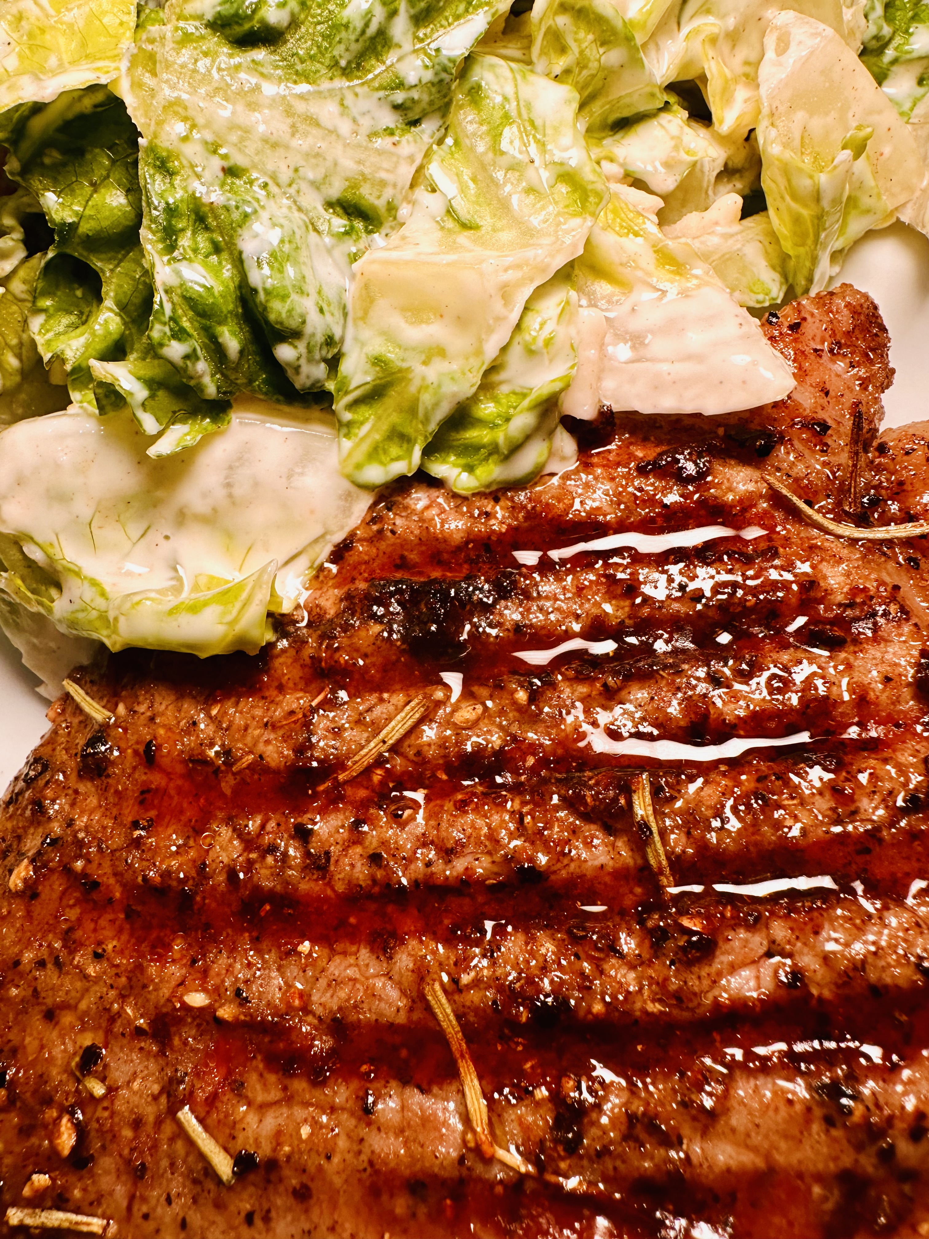 Steak with Classic Caesar Salad